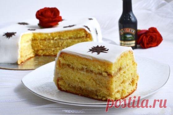 Вкусный бисквитный торт рецепт с фото очень простой