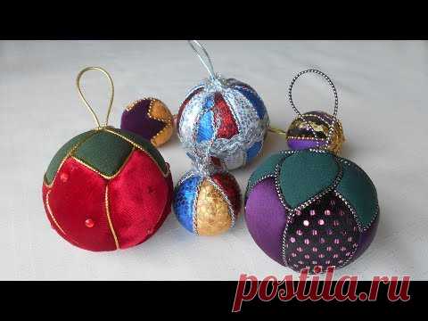 Елочные игрушки в технике кимекоми - YouTube