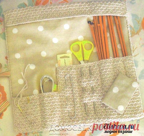 Органайзер для рукоделия вязаный спицами