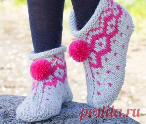 Тапочки "Зимние маки"