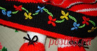 Оформляем куклу: вышивка по вязаному полотну МК   Чтобы кукла получилась яркая я использую различные декоративные элементы, например, вышивку.            Предлагаю поучиться вышивать по вя...