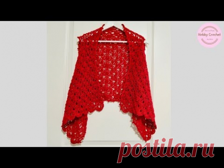 Chaleco rojo a crochet paso a paso.