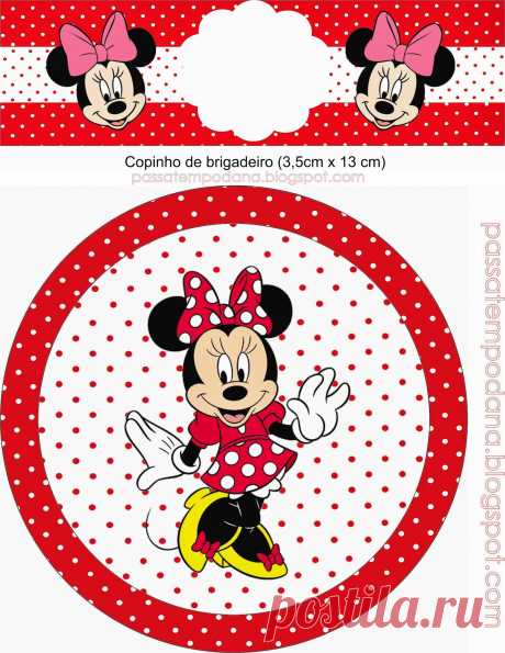 Minnie con Lunares en Rojo: Invitaciones y Etiquetas para Candy Bar para Imprimir Gratis. | Ideas y material gratis para fiestas y celebraciones Oh My Fiesta!