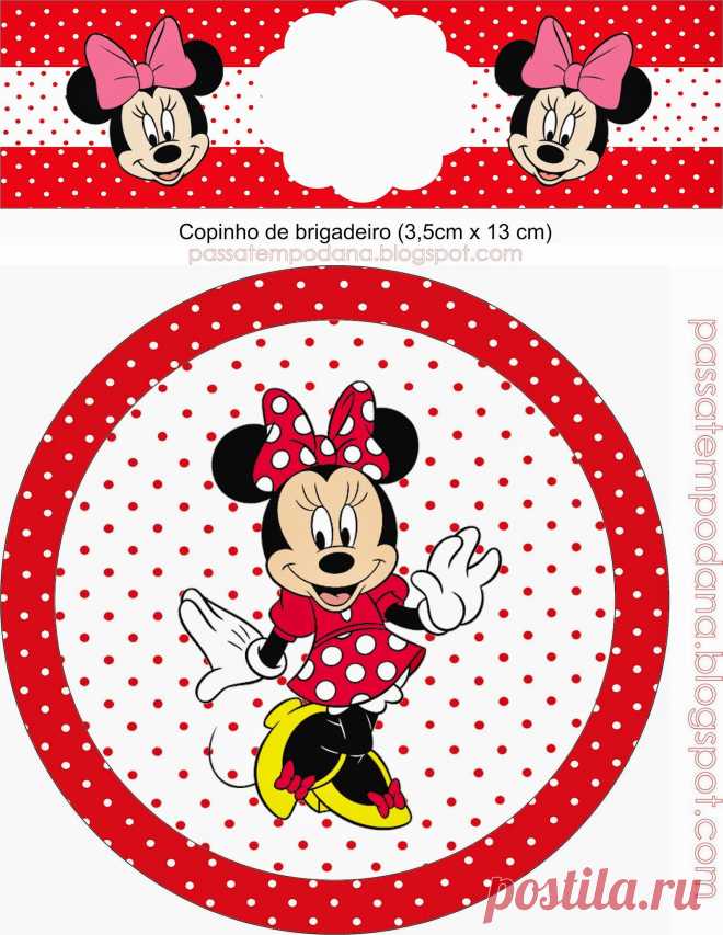 Minnie con Lunares en Rojo: Invitaciones y Etiquetas para Candy Bar para Imprimir Gratis. | Ideas y material gratis para fiestas y celebraciones Oh My Fiesta!