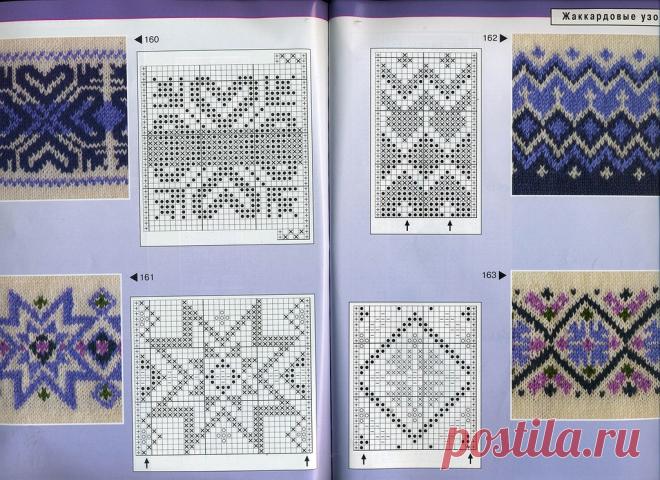 Жаккардовые узоры спицами со схемами — Сделай сам, идеи для творчества - DIY Ideas