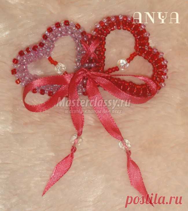 Сердце из бисера. Мастер класс с пошаговыми фото