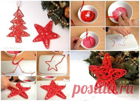 Новогодние поделки из ниток - 32 идеи
#новый_год #поделки_из_ниток #идеи #своими_руками