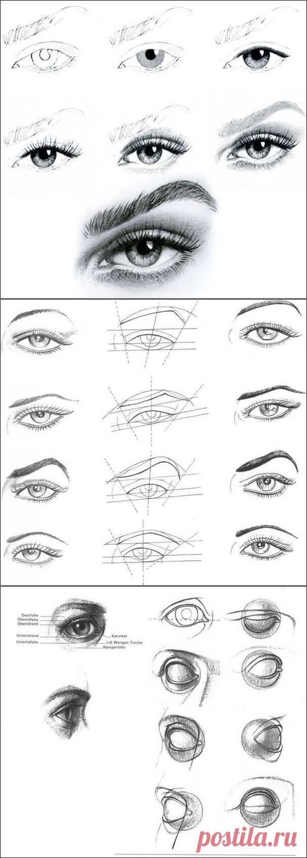 Рисуем человеческий глаз