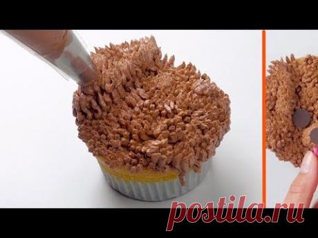 Рисуем кремом на маффинах. Этот результат нужно видеть!