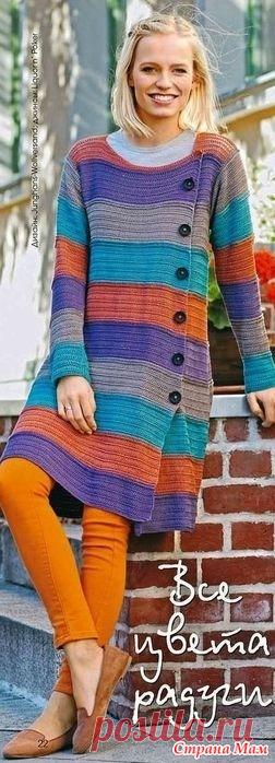 . Универсально. Платье с вариациями. Перед вами универсальная модель которая подходит как для платья пальто или жакета. Вяжется легко из цветных блоков которые можно варьировать как душе угодно. http://www.liveinternet.ru/