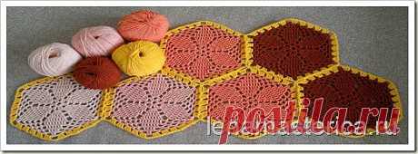 Рекомендации по соединению мотивов, выбора пряжи и крючков для вязания пледа