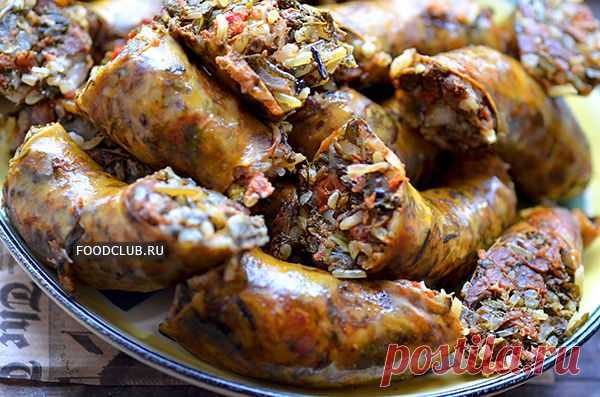 Осбан очень вкусные арабские колбаски с рисом.