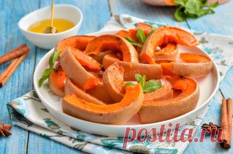 Сладкая тыква запеченная в духовке кусочками с медом