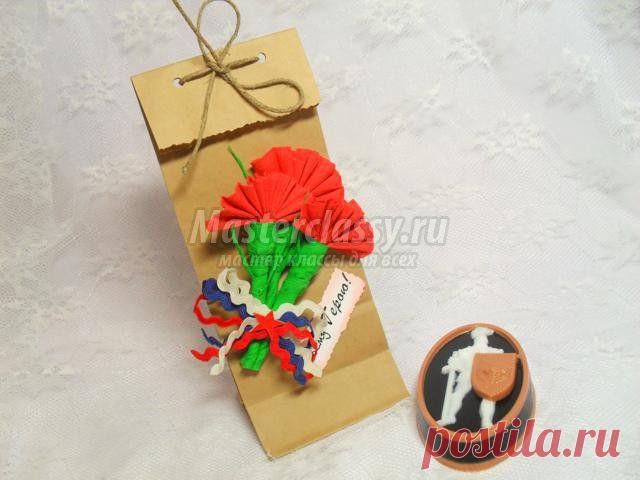 Крафт-пакет для упаковки мыла в подарок «Моему герою!». Мастер класс с пошаговым фото