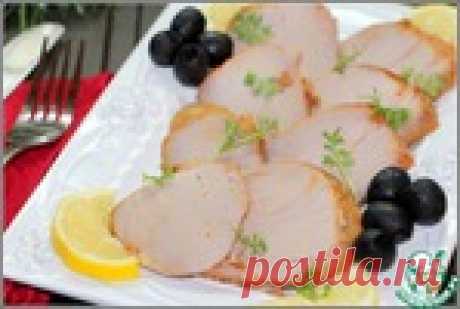 Нарезка для праздника из маринованной свинины