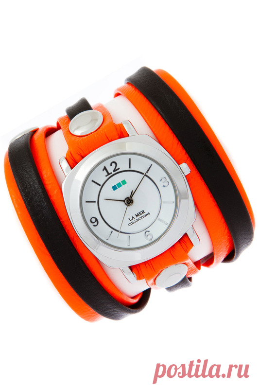 Купить Часы наручные La Mer Collections LMODYLY002 ОРАНЖЕВЫЙ,ЧЕРНЫЙ со скидкой в интернет-магазине kupivip.ru - распродажа