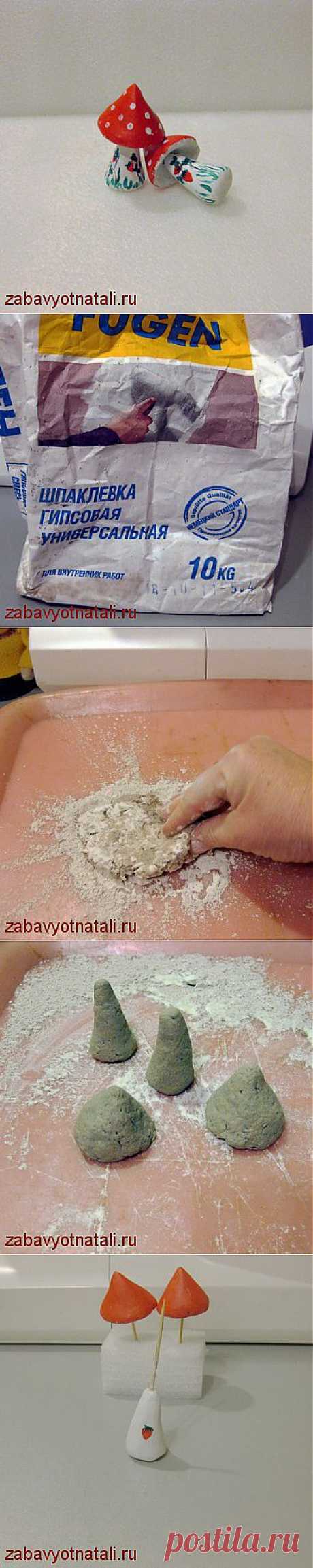 Мухоморы из папье-маше | Забавы от Натальи