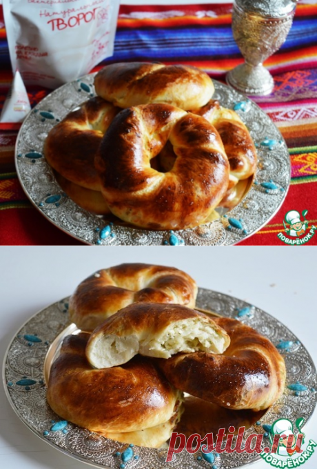 Булочки-ачма с творогом и зеленью – кулинарный рецепт