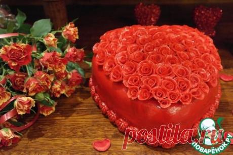 Торт &quot;Сердце&quot; на день Святого Валентина - кулинарный рецепт