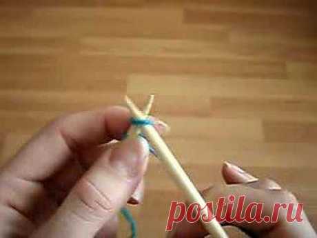 ▶ How to Knit - The Cable Cast on Method - YouTube.......набор петель