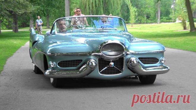 LeSabre Concept car comes to life, driving around Here we see the 1951 General Motors LeSabre concept car starting up and driving around at the 2017 Eyes On Design car show. This car was the brainchild and d...
