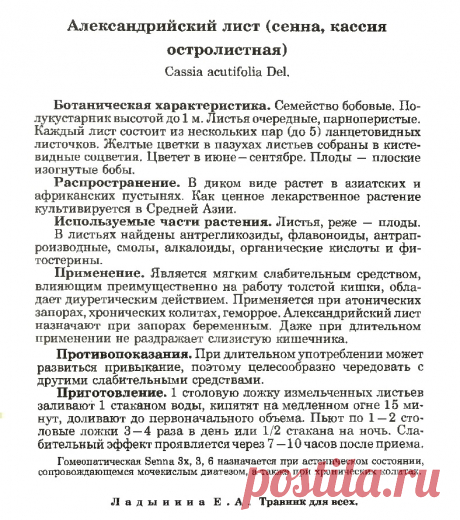 Сенна (кассия, александрийский лист)