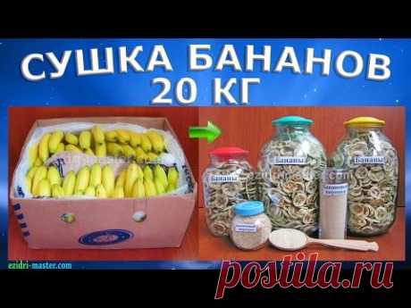 Калорийность банана – Польза бананов – Как высушить бананы?