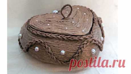 Jute jewelry box design made of jute home decoration. | Etsy