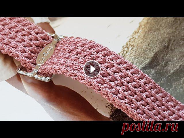 Мастер-класс плоского жгута крючком ❤ crochet pattern. ???????????????????????????????????????????????????????????????????? Hi, my name is Anna, this video will show a lesson on knitting a relief pattern k...