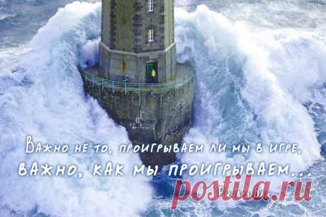 Важно не то, проигрываем ли мы в игре, важно, как мы проигрываем.