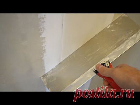 Заделка стыков гипсокартона за раз, без усадки, без лент, без подрезки!