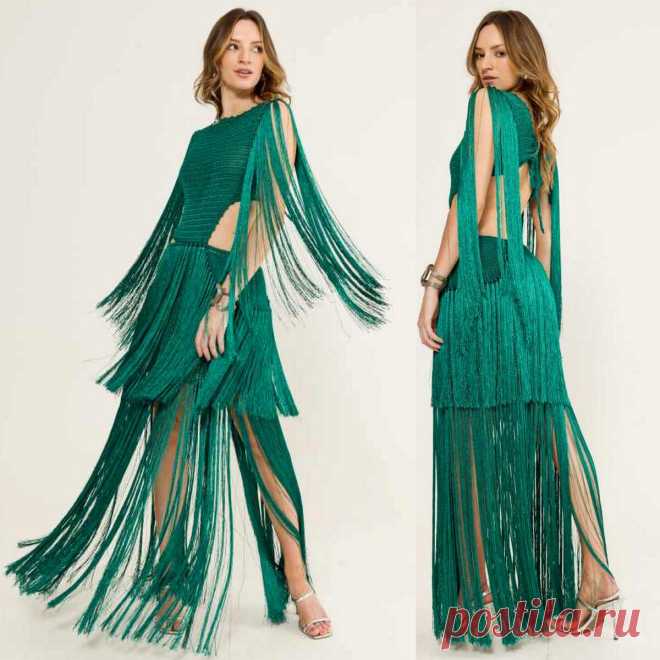 Наряд для года Зелёного Деревянного Дракона. 7 вариантов с бахромой | Вязание с Paradosik_Handmade | Дзен