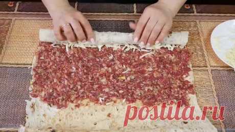 Ленивый пирог с мясом, цыганка готовит. Gipsy cuisine.