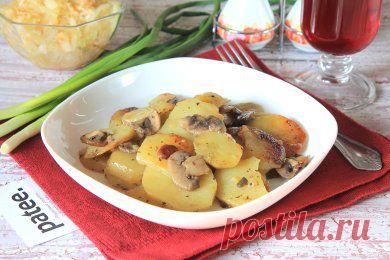 Картофель, запеченный с грибами в мультиварке - рецепт для мультиварки - patee.ru