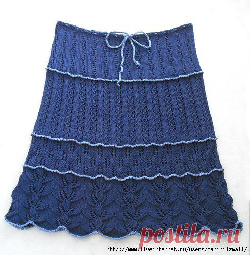 Летняя вязаная юбка.