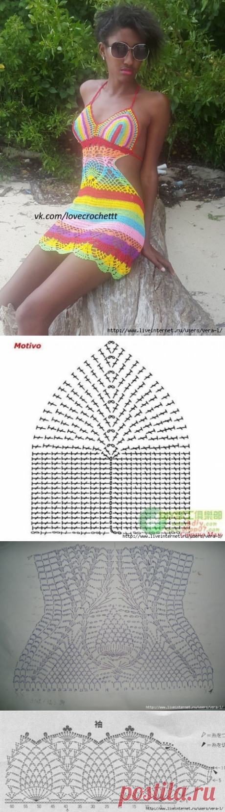 Ананасовые пляжные платья-мультиколор от Virgilio Osa Blazquez