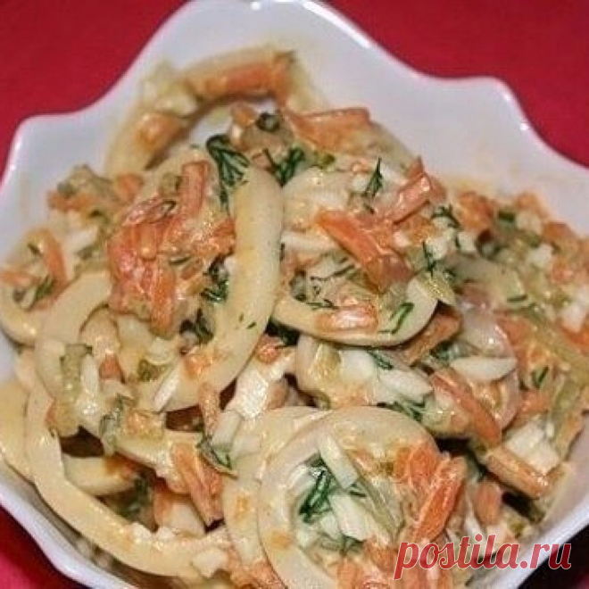 Салат с кальмарами «Лассо» | Самые вкусные кулинарные рецепты