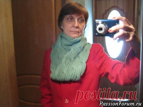 Снуд двухсторонним узором | Вязание спицами аксессуаров