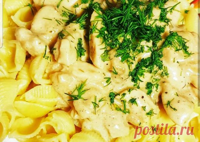(2) Макароны с курицей в молочном соусе - пошаговый рецепт с фото. Автор рецепта Ханум Эмирбекова🏃‍♂️ . - Cookpad