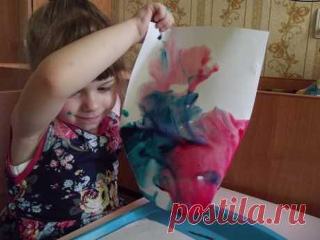 Рисование в технике &quot; Эбру &quot;. - Поделки с детьми | Деткиподелки