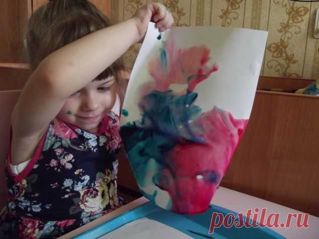 Рисование в технике " Эбру ". - Поделки с детьми | Деткиподелки