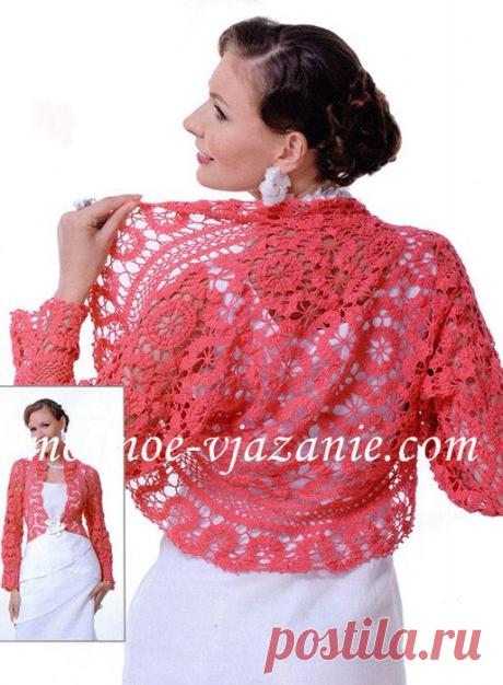 Болеро в технике брюггского кружева