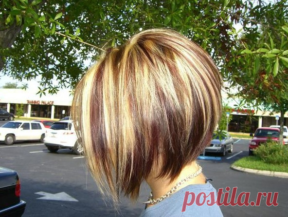 Red-Blonde-and-Brown-Highlights-with-an-Inverted-Bob.jpg (592×445)