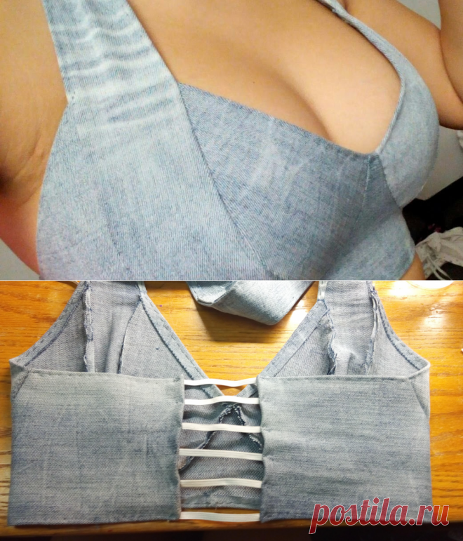 Ремесло с Fifi: бюстгальтер / Холтер сверху слева