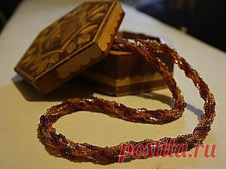 Бисерный шнур в технике &quot;Кумихимо&quot; - Ярмарка Мастеров - ручная работа, handmade