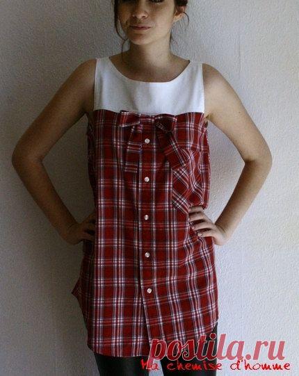 Переделка мужских рубашек в платья (большая подборка фото идей)