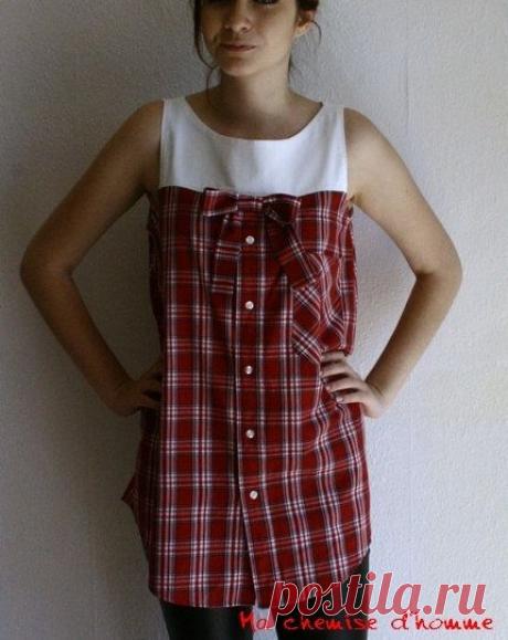 Переделка мужских рубашек в платья (большая подборка фото идей)