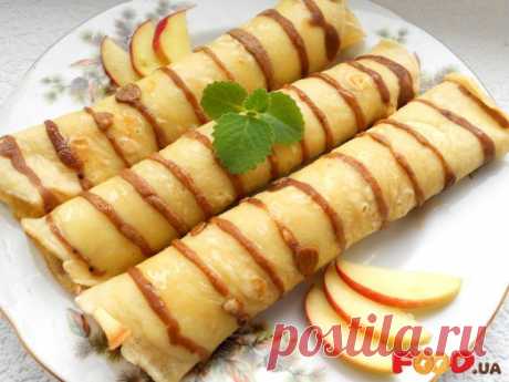 Полосатые блины с яблоками - Кулинарные рецепты на Food.ua