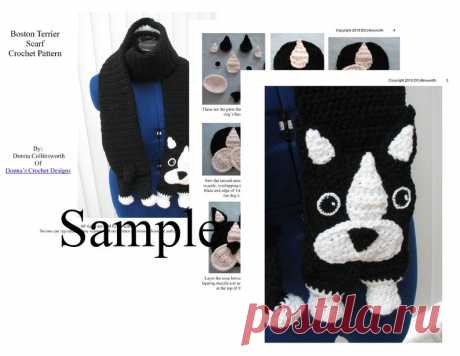 Boston Terrier Scarf Crochet Pattern With Tutorials | Etsy
Face could be modified into a cat...