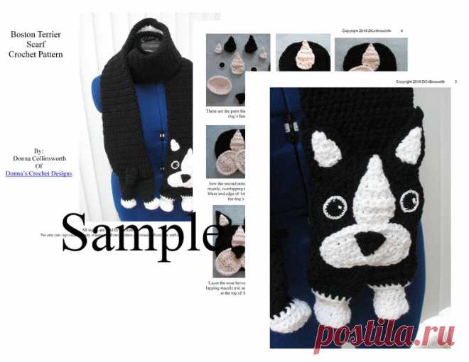 Boston Terrier Scarf Crochet Pattern With Tutorials | Etsy
Face could be modified into a cat...